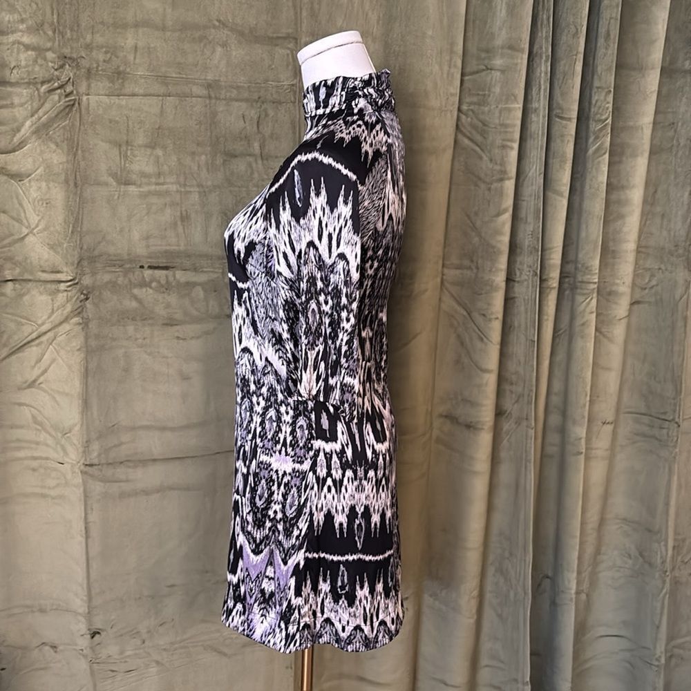 Marciano mock neck silk tunic top, XS - Picture 6 of 8
